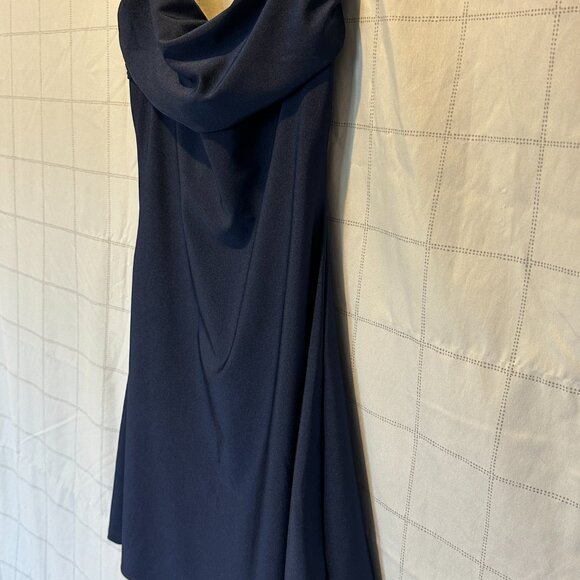 Adorable Navy Satin Strapless A-Line Mini dress -Size M- Brand New! - Picture 6 of 10